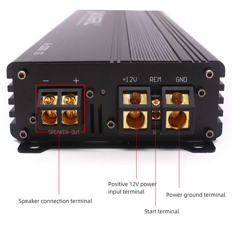 Car Audio Amplifier 4 Channel 2000W - แอมพลิฟายเออร์รถยนต์โมโนบล็อกกำลังสูง 1 แชนแนล คลาส D แบบฟูลเรนจ์