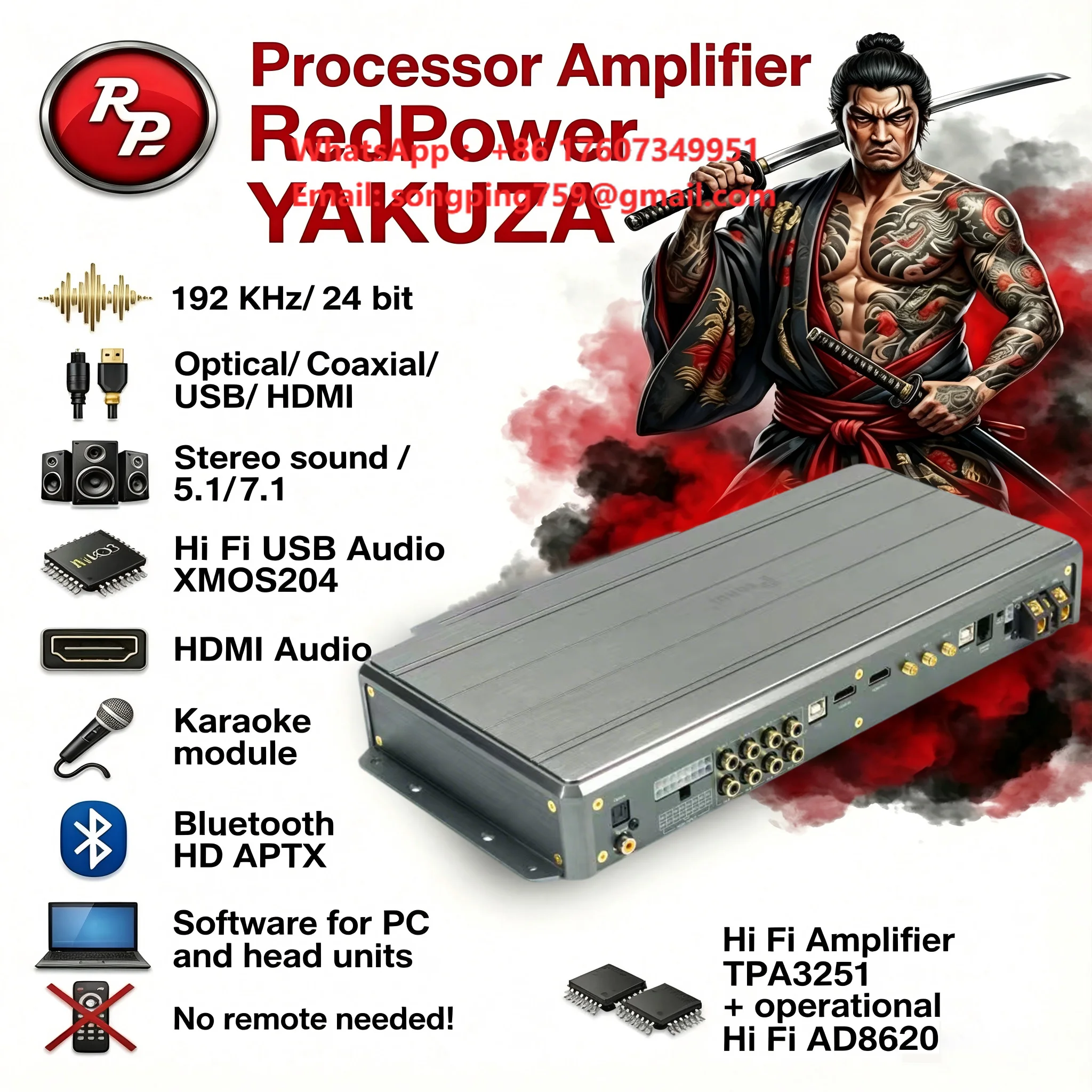 Car Dsp 12 Channel Optical - แอมพลิฟายเออร์ DSP สำหรับรถยนต์ 12 ช่องสัญญาณ กำลังไฟ