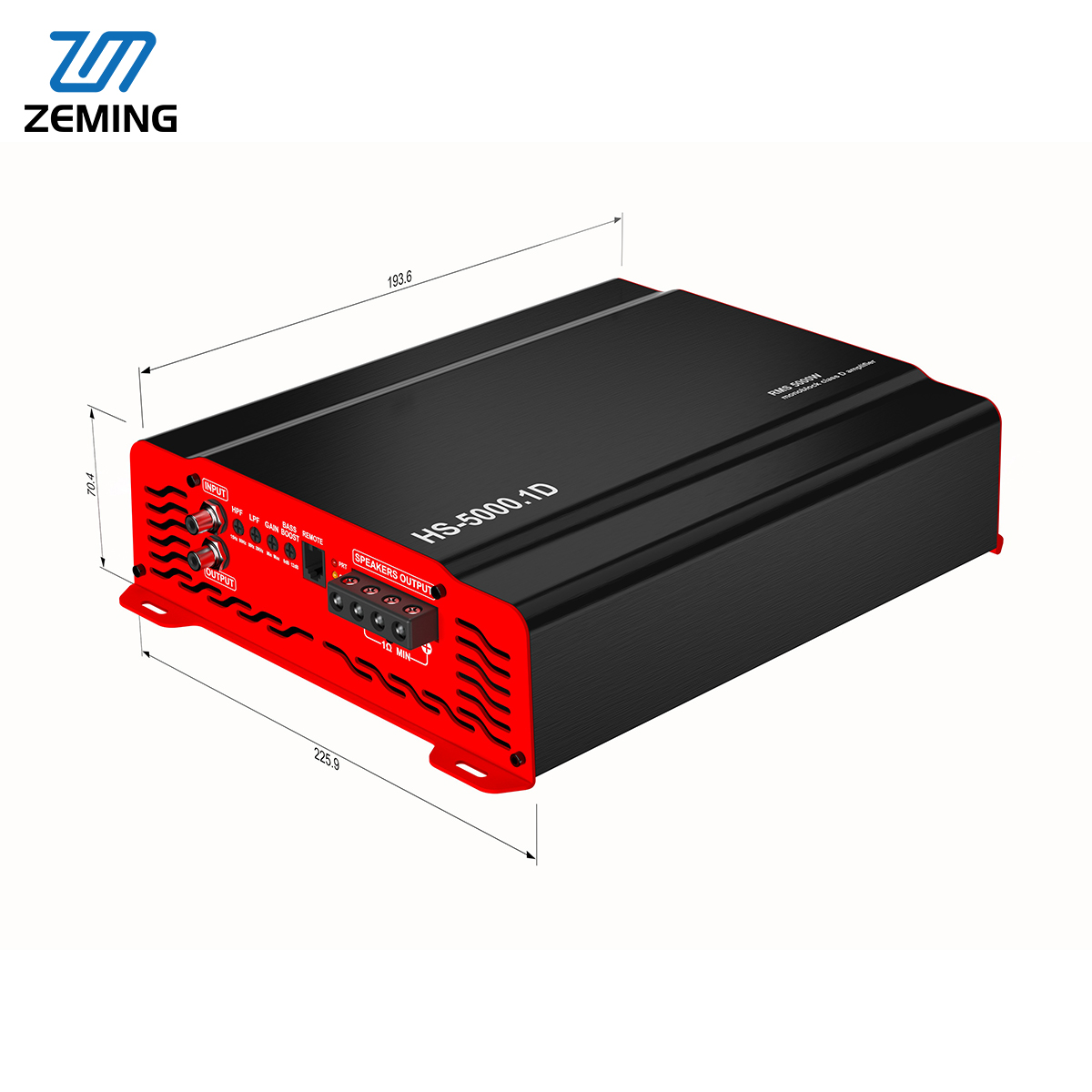 Monoblock Car Amplifier 5000W - เครื่องขยายเสียงซับวูฟเฟอร์สำหรับรถยนต์ 1 แชนแนล ระดับแข่งขัน คลาส D