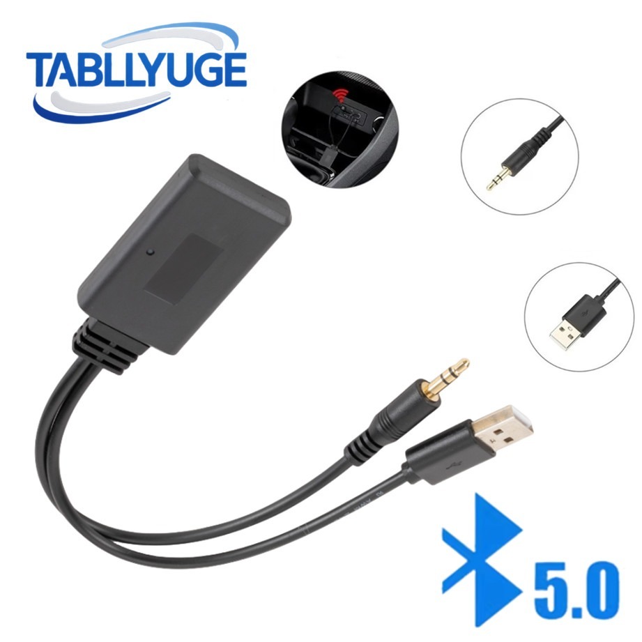 Car Audio Line Output Converter - อะแดปเตอร์เสียงบลูทูธ Aux 3.5 มม.รถ USB สำหรับลำโพงเพลงยูนิเวอร์แซลรถบลูทูธ
