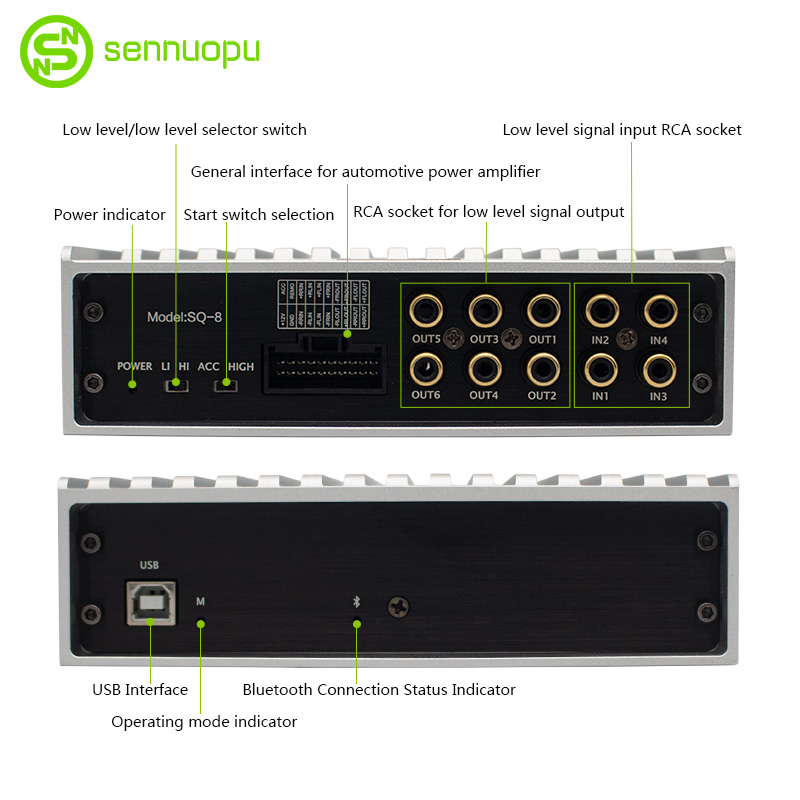 แอมป์รถยนต์แบบโมโนบล็อก 4 แชนแ - Car Dsp Amplifier 8 Channel บทวิจารณ์และราคา