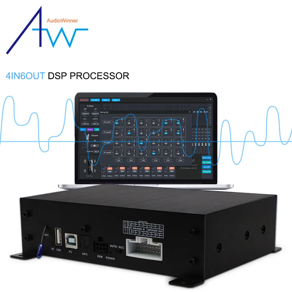 AudioWinner E46.4A  ODM/OEM ผล - Car Dsp Processor 31 Band Eq บทวิจารณ์และราคา