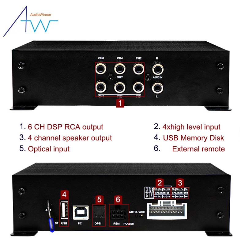 AudioWinner E46.4A  ODM/OEM ผล - Car Dsp Processor 31 Band Eq บทวิจารณ์และราคา