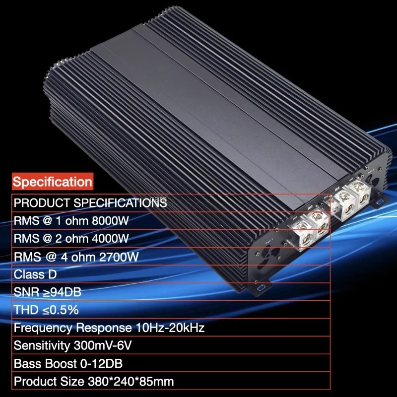 แอมพลิฟายเออร์ซับวูฟเฟอร์สำหรั - Car Amplifier Class D 1 Ohm Stable บทวิจารณ์และราคา