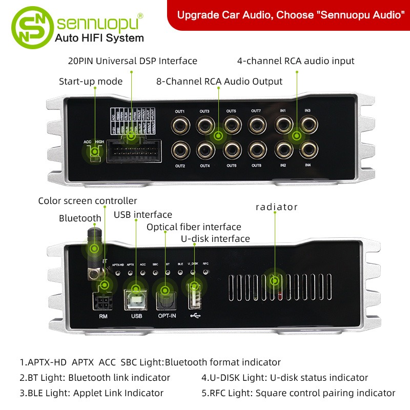 แอมพลิฟายเออร์รถยนต์ OEM Class - Car Dsp Amplifier 8 Channel บทวิจารณ์และราคา