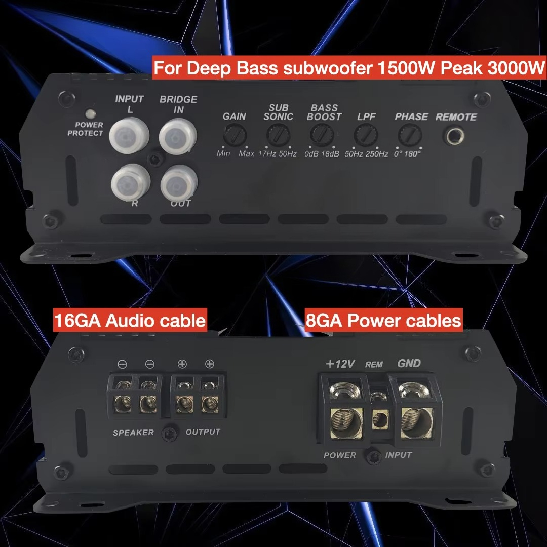 แอมพลิฟายเออร์ลำโพงรถยนต์ RMS  - Car Subwoofer Amplifier 3000W Rms บทวิจารณ์และราคา