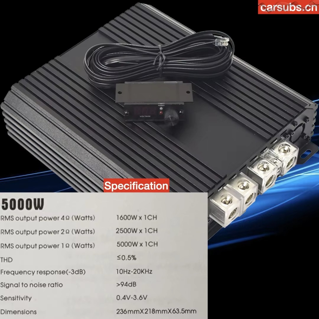 แอมพลิฟายเออร์ซับวูฟเฟอร์รถยนต - Monoblock Car Amplifier 5000W บทวิจารณ์และราคา