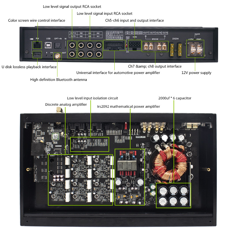 สินค้าขายดี Sennuopu HiFi X12  - Car Dsp Amplifier 8 Channel บทวิจารณ์และราคา