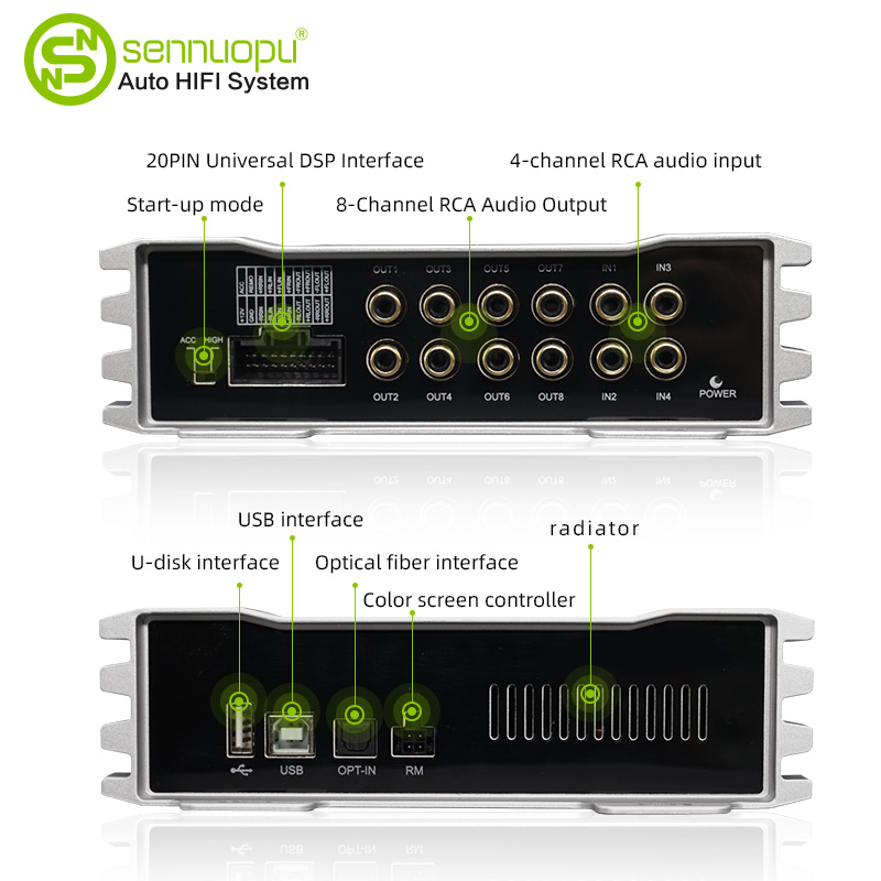 เครื่องขยายเสียงรถยนต์ Sennuop - Car Dsp Amplifier 8 Channel บทวิจารณ์และราคา