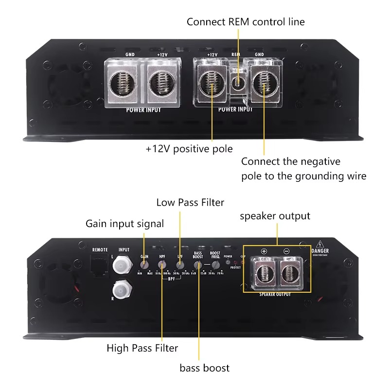 แอมป์รถยนต์คลาส D โมโน 5000W 1 - Car Amplifier Class D 1 Ohm Stable บทวิจารณ์และราคา
