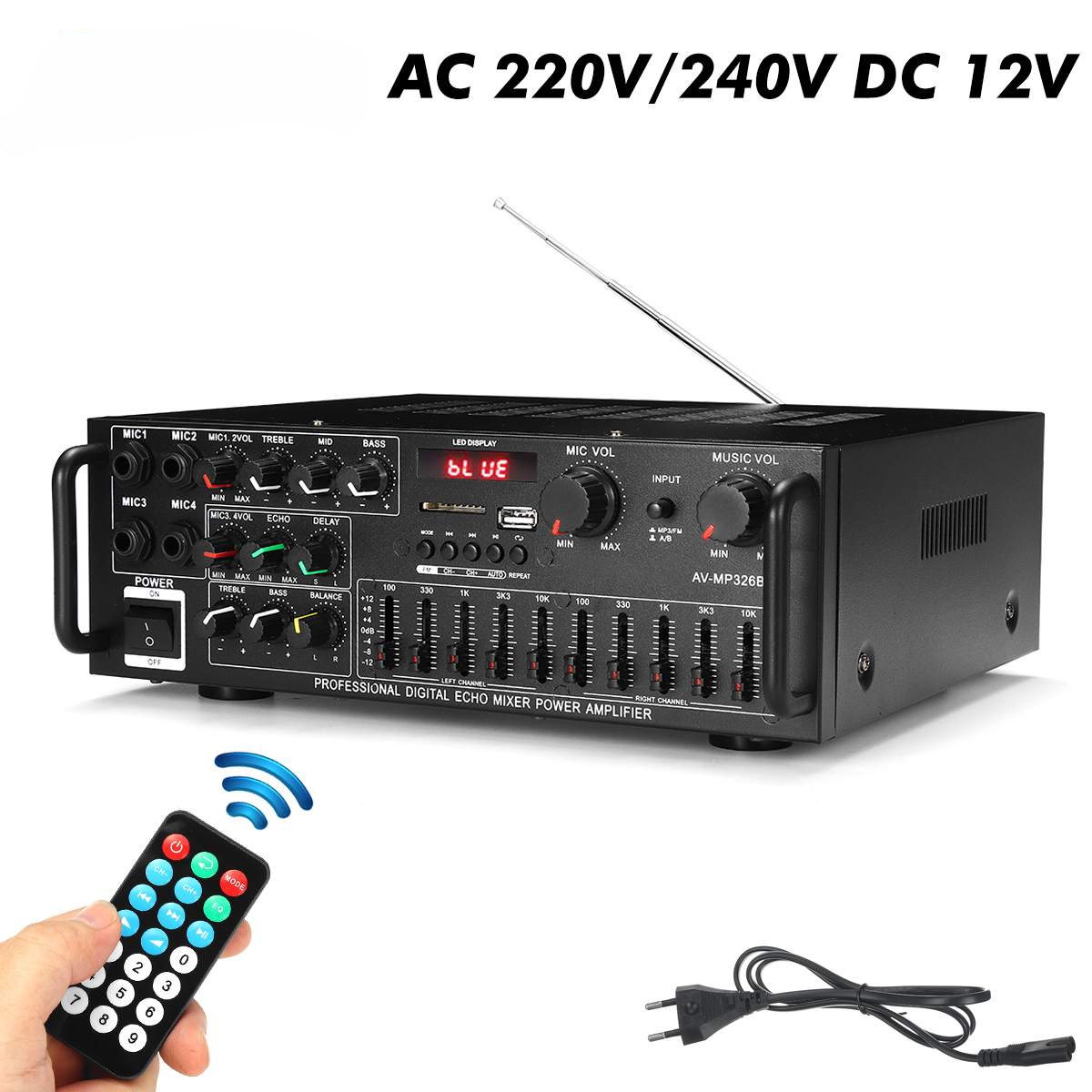 เครื่องขยายเสียง Hi-Fi 326BT พ - Car Audio Amplifier 4 Channel 2000W บทวิจารณ์และราคา