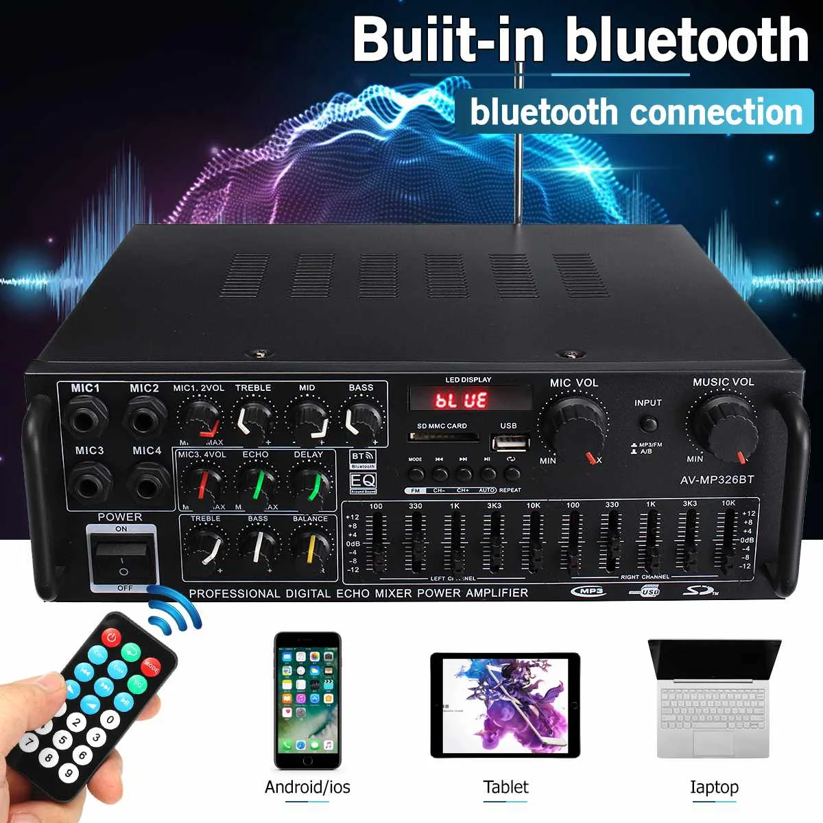 แอมพลิฟายเออร์เสียงไฮไฟ 2 แชนแ - Car Audio Amplifier 4 Channel 2000W บทวิจารณ์และราคา